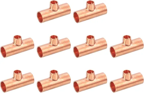 Miniatura 6 de uxcell Conector de montaje de tubería de presión de cobre de 5/8 pulgadas x 1/4 pulgadas X 5/8 pulgadas x 5/8 pulgadas para suministro de plomería