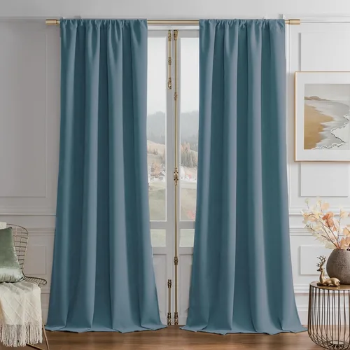Miniatura 21 de Joydeco - Cortinas opacas 100% azul rey, 84 pulgadas, 2 paneles, cortinas de terciopelo azul rey de lujo para dormitorio y sala de estar, cortinas