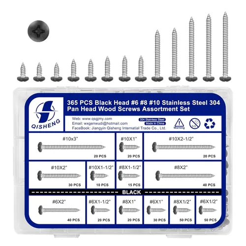 Miniatura 9 de White Head - 25 tornillos de madera Phillips de acero inoxidable #10 x 4, tornillos recubiertos blancos, tornillos de madera, tornillos de acero