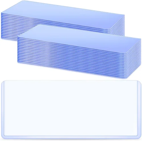 Sepamoon 60 fundas para billetes de dólar, 6.9 x 2.95 pulgadas, fundas de plástico duro transparente para monedas, impermeables, soporte para