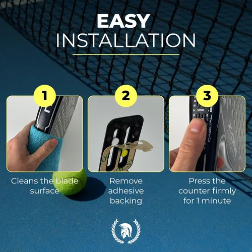 Miniatura 4 de Tenis y pádel puntuación para raquetas ultraligero adhesivo 3M Rastreador de puntuación de raqueta de tenis y juego de marcador imprescindible