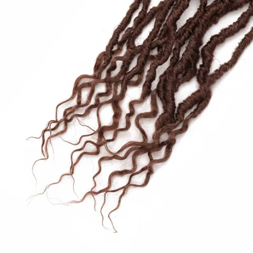 Miniatura 7 de 8 paquetes de rastas sintéticas de ganchillo de cabello rizado de 24 pulgadas, trenzas de ganchillo suaves, estilo bohemio de ganchillo para mujer