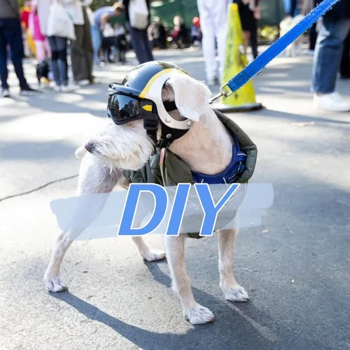 Miniatura 6 de Gafas para perros pequeños con casco, 2 lentes de sol para perros y casco de motocicleta para mascotas para razas pequeñas y medianas al aire libre
