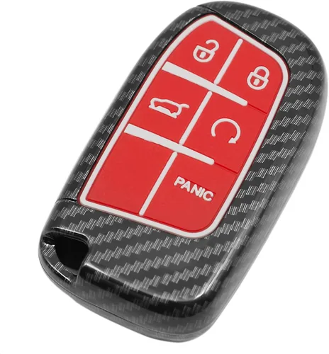 Miniatura 12 de Funda inteligente para llavero compatible con Chrysler 200 300 Dodge Challenger Charger Dart para Jeep Cherokee Compass Grand Cherokee SRT Hellcat
