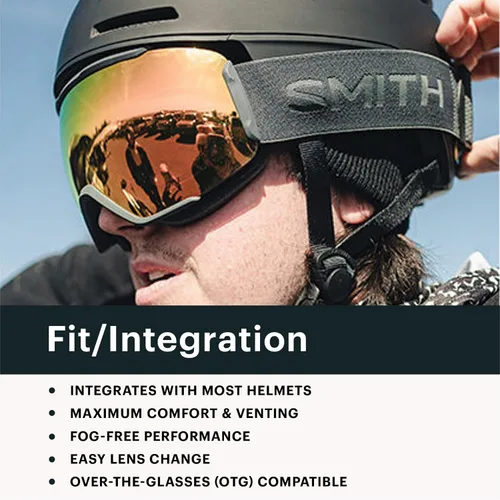 Miniatura 7 de SMITH I/O MAG Gafas de nieve – Gafas de esquí y snowboard para adultos con lente solar + lente intercambiable – para hombres y mujeres