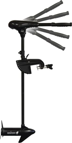 Miniatura 6 de Newport X-Series Motor de Curricán Eléctrico de 55lb de Empuje Montado en Espejo de Popa para Agua Salada con Indicador de Batería LED (Eje de 36")