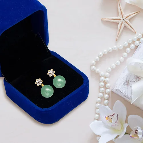 Miniatura 37 de Jade Earrings Studs,Green Jade Earrings for Women,925 Sterling Silver Earrings Studs for Sensitive Ears,Handmade Jade Earrings for Birthday