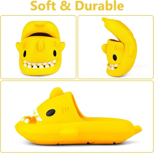 Miniatura 3 de Kids Shark Cloud Slides Toddler Boys Girls Shower Slippers Boys Girls Cute Cartoon Fish Flip Flops Beach Pool Home Sandals Quick Dry Non-Slip
