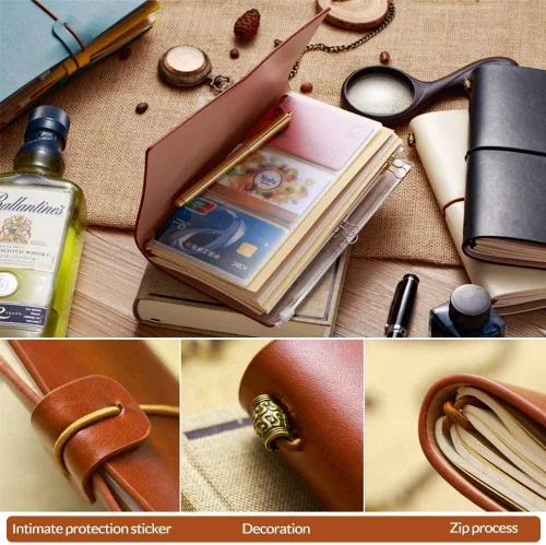 Miniatura 4 de Hiipeenow Regalos de cumpleaños para el día del padre para hijo, adolescente, niños de parte de mamá, diario de viaje de cuero, 140 páginas