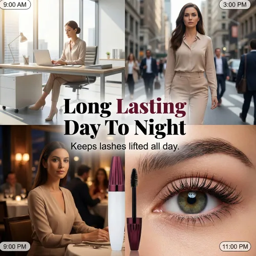Miniatura 6 de Máscara de pestañas de volumen impermeable 7D, 2026, pestañas rizadas naturales de larga duración para maquillaje profesional de ojos para mujeres