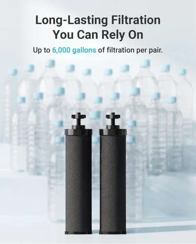 Miniatura 2 de AQUA CREST Filtro de agua certificado NSF/ANSI 42 y 372, repuesto para sistema de filtro de agua por gravedad Berkey®, elementos de purificación