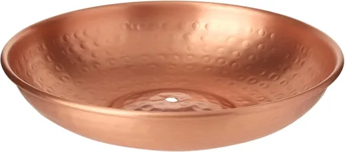 Miniatura 4 de Monarch Rain Chains 17025 Cuenca de Anclaje de Cadena de Lluvia Martillada a Mano para Bajantes de Canaletas Plato Decorativo de Fuente