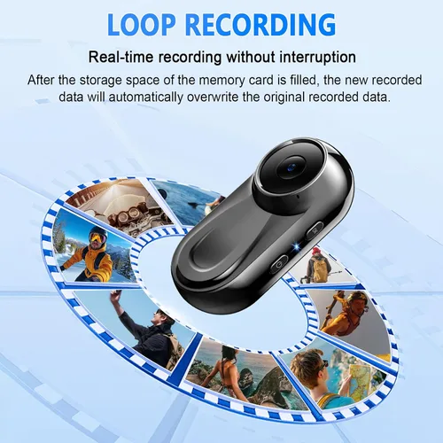 Miniatura 5 de Mini Body Camera 1080P, 512G Thumb Action Camera Hands-Free Recording, Magnetic Vlogging Cam with 360° Rotate, Wearable Video Recorder for