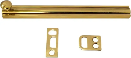 Miniatura 31 de QCAA Perno de superficie de latón macizo, 4 ", latón antiguo cepillado, paquete de 2, fabricado en Taiwán Latón cepillado envejecido.