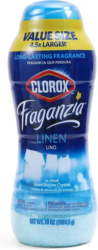 Clorox Fraganzia - Cuentas potenciadoras de aroma para lavandería con cristales en aroma a lino - Cuentas perfumadas para lavado para ropa y sábanas