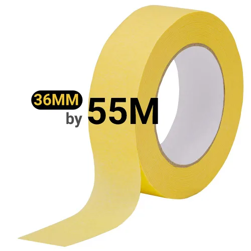 Miniatura 5 de Lichamp Paquete de 10 cintas de enmascaramiento de acabado automotriz, color amarillo, 1.417 in x 180.4 ft, cinta de pintura para carrocería