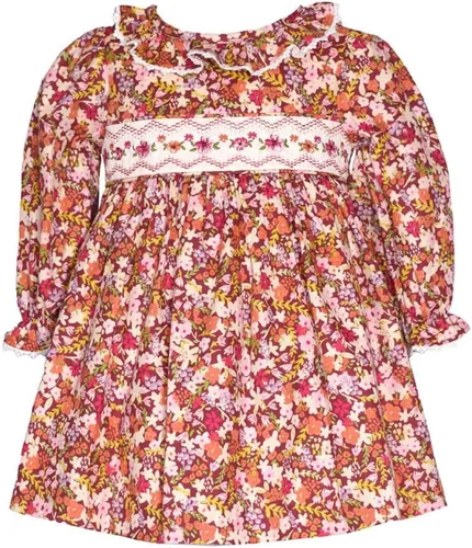 Bonnie Jean Thanksgiving Dress - Fall Autumn Harvest Smocked Dress for Baby Toddler and Little Girls