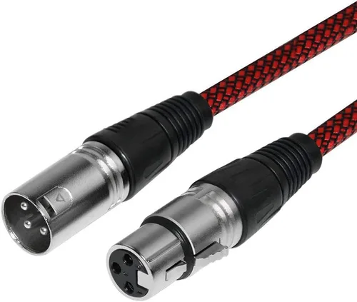Miniatura 8 de Cable XLR de 6 pies macho a hembra, cable de micrófono XLR de 3 pines MIC DMX cable de conexión