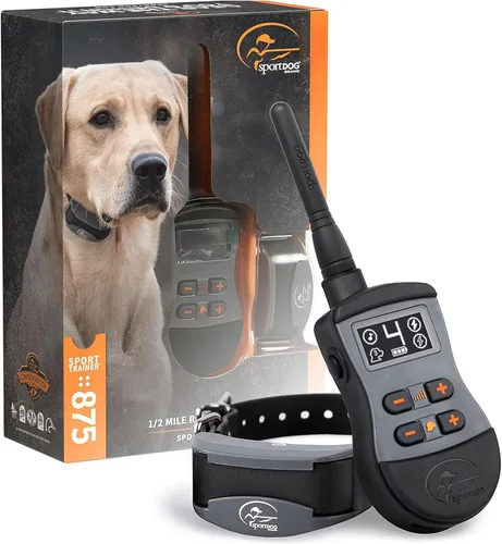 SportDOG SportTrainer - Entrenador remoto - Control fiable fuera de la correa - Pantalla OLED - Collar de entrenamiento impermeable para perros -