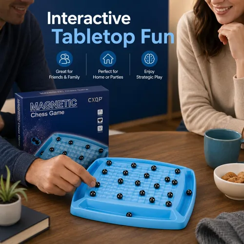 Miniatura 4 de Juego de ajedrez magnético, tablero para niños de 8 a 12 años, dults y familia, juego de mesa de ajedrez con imán de estrategia