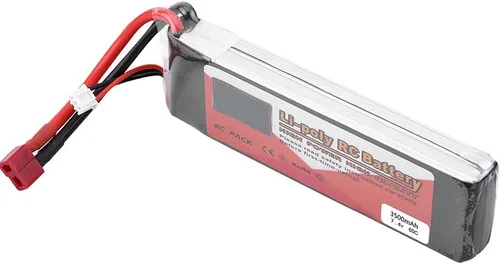 Miniatura 6 de Batería Lipo recargable 2S de 7.4 V Lipo con enchufe en T para coche a control remoto, camión, barco, vehículos (3500mAh 60C)