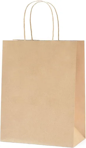 Miniatura 11 de Nexmint Bolsas de papel kraft de 8 x 10.5 pulgadas, bolsas de regalo con asa para cumpleaños, vacaciones, regalos, recuerdos de fiesta, venta al por