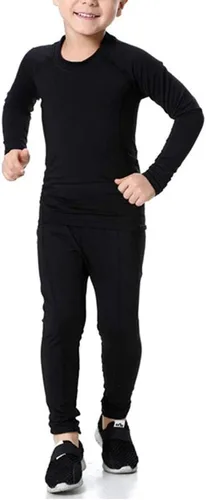 Camiseta y pantalones de compresión de fútbol para niños y jóvenes, camisas atléticas de manga larga, mallas deportivas de fútbol, conjunto de capa