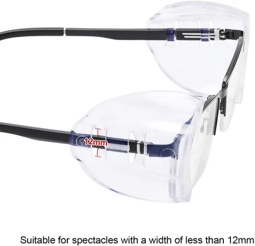 Miniatura 7 de Paquete de 2 gafas de seguridad y 6 pares de protectores laterales para gafas de ojos, gafas de seguridad con lado para protección ocular, perfectas