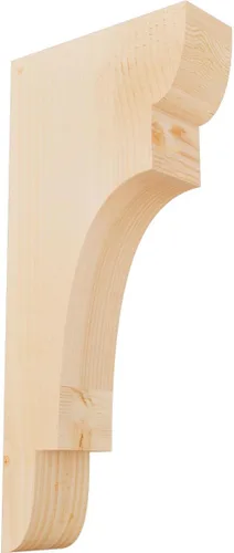 Miniatura 131 de Ekena Millwork COR04X12X12NEB00RWR 4 pulgadas de ancho x 12 pulgadas de profundidad x 12 pulgadas de alto New Brighton Rough Sawn Corbel, cedro rojo