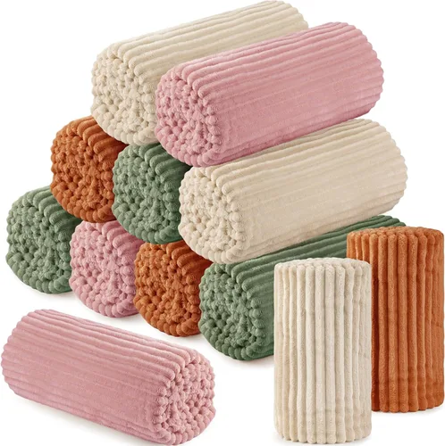 Miniatura 23 de Buryeah 6 Piezas Manta de Franela a Granel 50 x 60 pulgadas Manta para Pijamadas Boda al Aire Libre Manta Ligera, Certificado Oeko-tex Standard 100