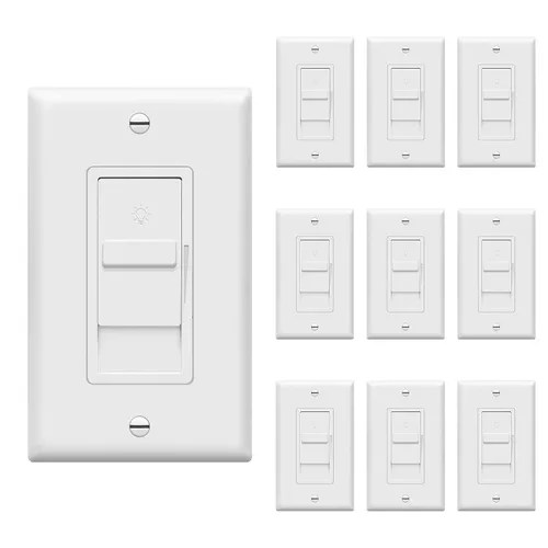 Miniatura 10 de TOPGREENER Interruptor digital de atenuación para luces LED / CFL regulables de 200 W, interruptor de atenuación deslizante LED de un solo polo,