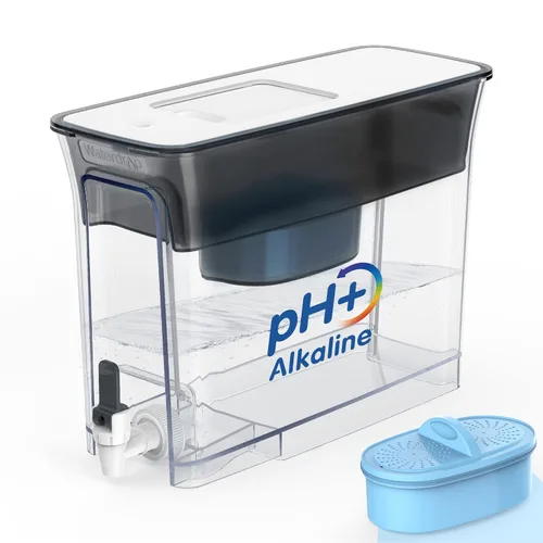 Miniatura 6 de Waterdrop Slim - Dispensador de filtro de agua alcalina, 35 tazas, gran capacidad, 100 galones de larga duración, filtración más rápida, reduce
