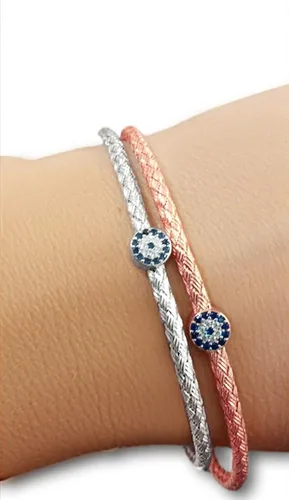 Miniatura 2 de Pulsera de plata de ley contra el mal de ojo para mujer