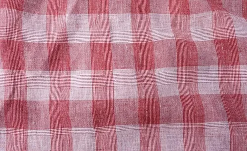 Miniatura 6 de Tela de lino 100% con patrón de tartán negro y tela de lino Material suave al tacto y ligero, ideal para ropa, manualidades y decoración del hogar