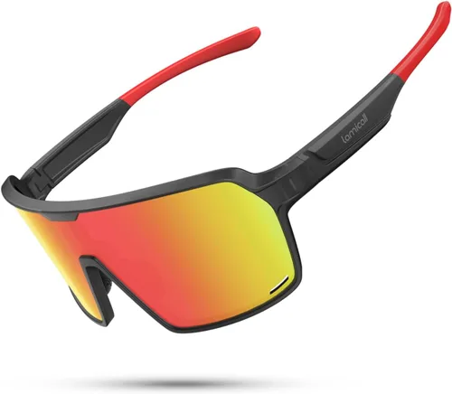 Lamicall Gafas de sol deportivas polarizadas de tamaño XL para hombres y mujeres, gafas de sol grandes con protección UV400, para correr, ciclismo,