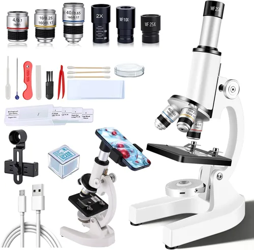 Miniatura 8 de Microscopio Compuesto para Adultos y Niños - Microscopio Biológico de Alta Potencia 40X-2000X para Estudiantes, Laboratorio Escolar y Educación