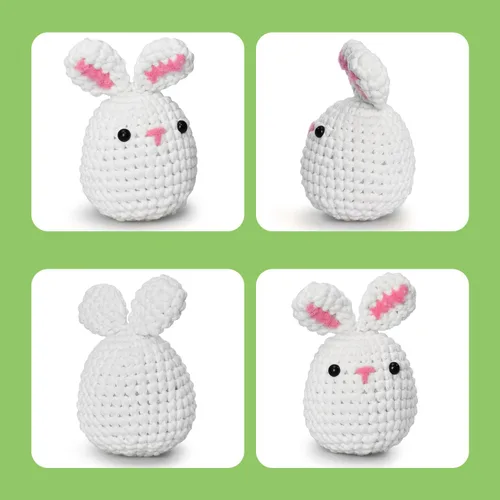 Miniatura 5 de Zepiany Kit de ganchillo para principiantes con hilo para principiantes, kit de ganchillo Amigurumi para principiantes, kit de tejer animales