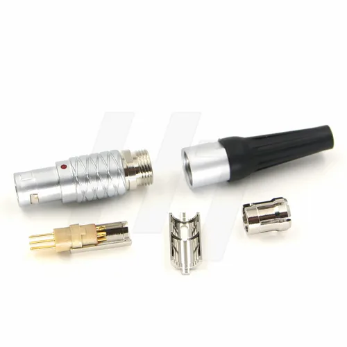 Miniatura 12 de HangTon 0B Huevo 7 Pin Hembra Enchufe Circular Push Pull Metal Conector Panel Montaje Receptáculo