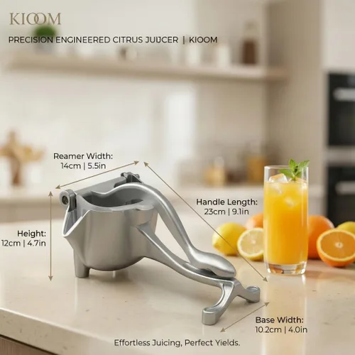 Miniatura 2 de Exprimidor manual - Exprimidor manual de frutas para naranja, limón, lima y cítricos - Exprimidor de jugo de metal resistente con base antideslizante