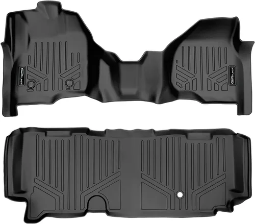 Miniatura 10 de SMARTLINER Juego de alfombrillas de piso de ajuste personalizado de 2 filas para Ford F-250 / F-350 Super Duty SuperCab 1999-2007 Ford F-250 1999