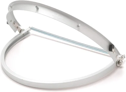 Pyramex - Casco de aluminio con visera completa, adaptador de protector facial