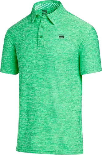 Three Sixty Six - Camisetas de golf para hombre, camiseta tipo polo de manga corta con cuello atlético e informal y material Dry-Fit