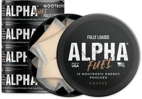 Miniatura 16 de Bolsas Nootrópicas Alpha Fuel Completamente Cargadas (Wintergreen Fuel) - Bolsas de Energía Nootrópicas con Cafeína, Alpha GPC, Tirosina, Taurina