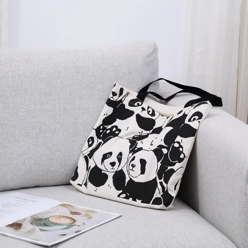 Miniatura 6 de Bolso de mano estético de lona con cremallera para mujer, bolsas de hombro de viaje con compartimentos