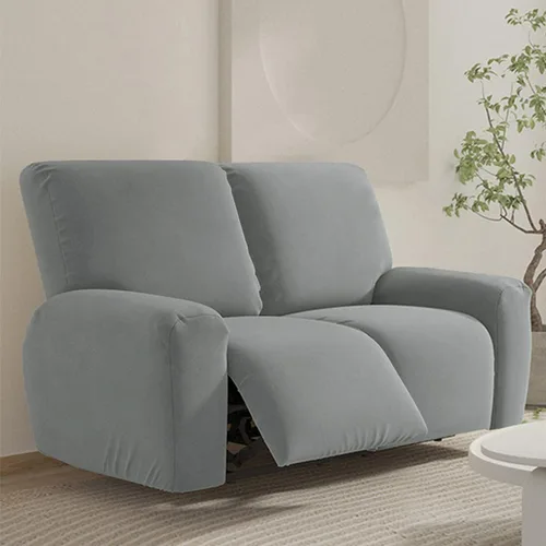 Miniatura 10 de vctops Fundas para sofá reclinable de 3 cuerpos, de punto, elásticas, suaves, lisas, antideslizantes, para sofá, protector de muebles con parte