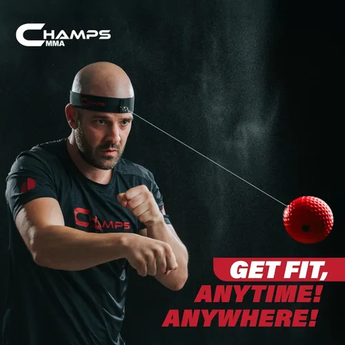 Miniatura 6 de Champs MMA Boxing Reflex Ball Set with Punch Counter App – Hand-Eye Coordination & Speed Training Kit