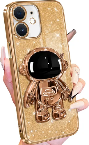 Miniatura 22 de Buleens Funda para iPhone 13 Pro Astronauta, Fundas Transparentes para iPhone 13 Pro con Papel Brillante y Soporte de Astronauta, Mujeres Niñas Rosa