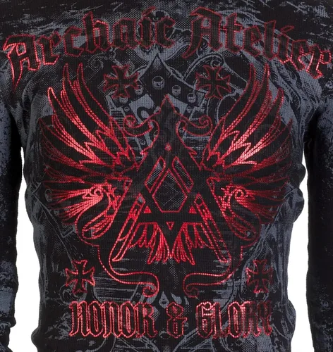 Miniatura 6 de Archaic by Affliction - Camisa térmica de manga larga para hombre, Negro, XXL