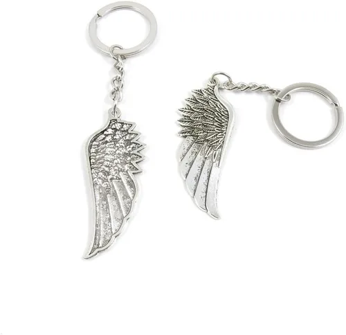 Joyería de moda llavero puerta coche clave etiqueta anillo cadena proveedor suministro al por mayor lote V3IJ3 Angel Wings V3ij3ee15a 120 piezas