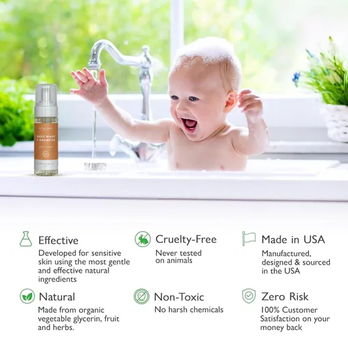 Miniatura 5 de SoCal Suds & Company Champú orgánico 2 en 1 para bebés y gel de baño de Castilla - Jabón de Castilla - Jabón corporal suave y champú para pieles